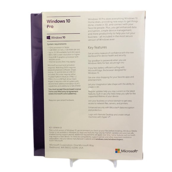 Microsoft Windows 10 Professional 32/64-Bit Retail Box USB Drive New *Sealed* - Picture 4 of 4